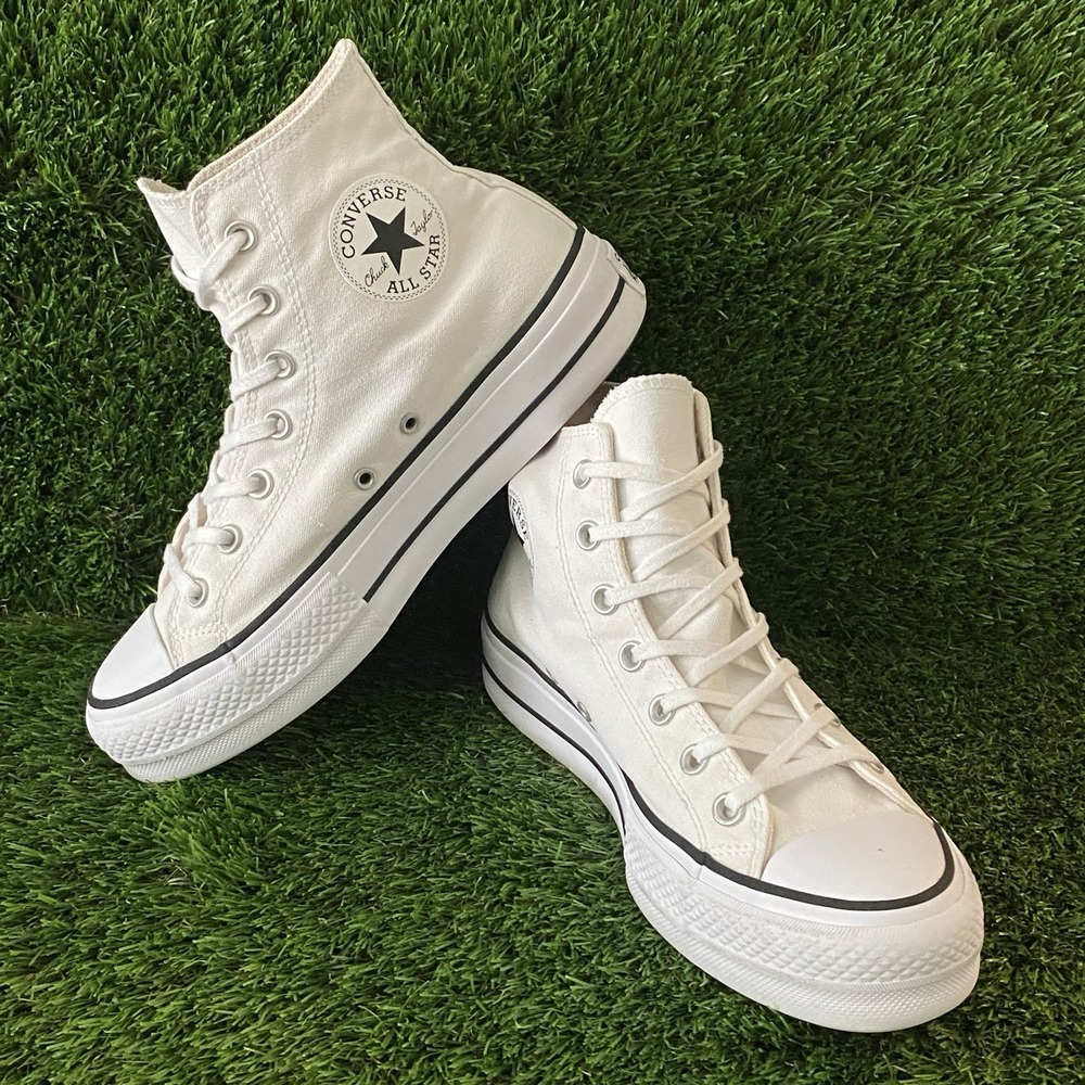 Converse Platform High Top Shoes Women's Chuck Taylor All Star Lift Sneakers 8.5